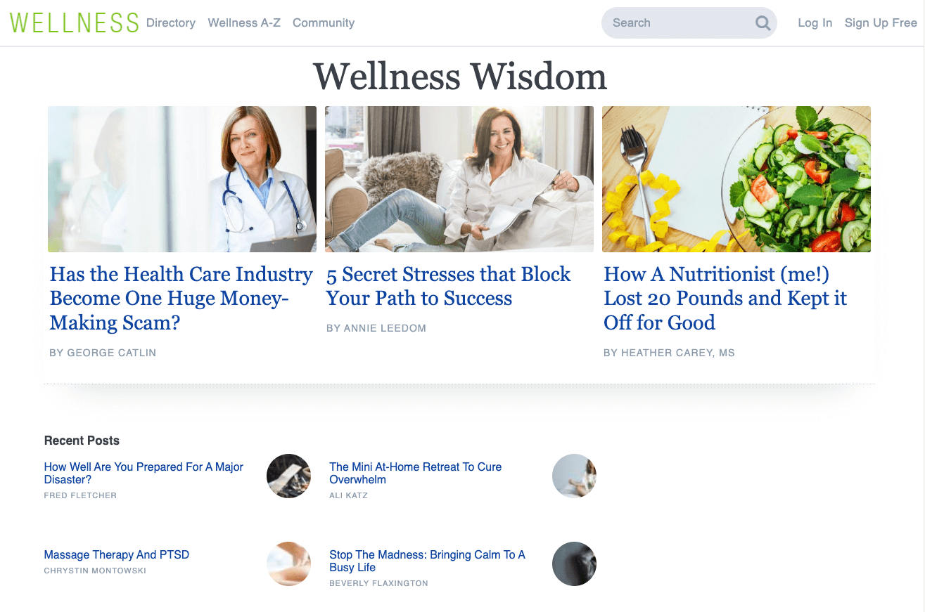 Wellness.com Website