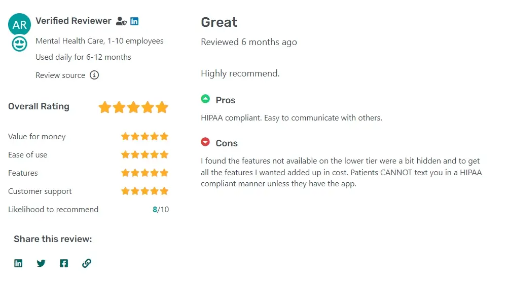 Customer Feedback on Spruce Health