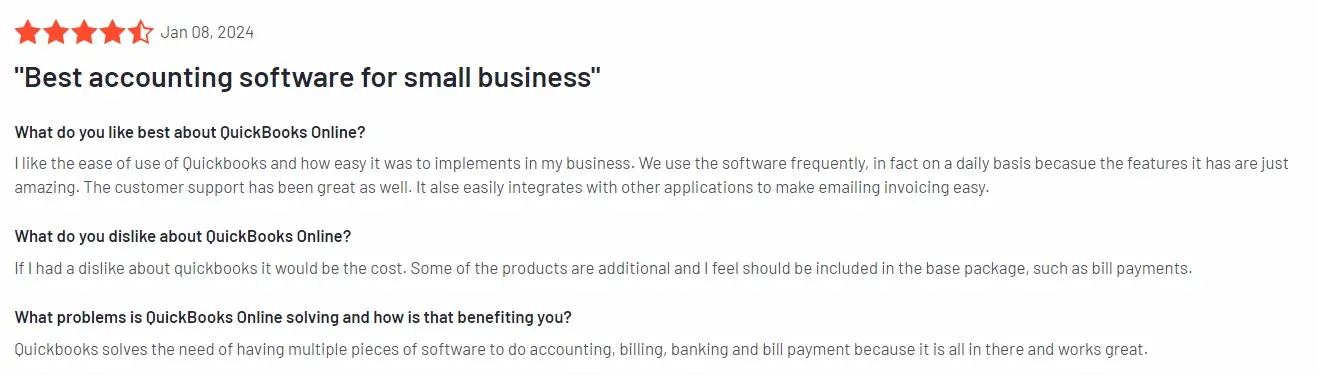 User Review of QuickBooks Online
