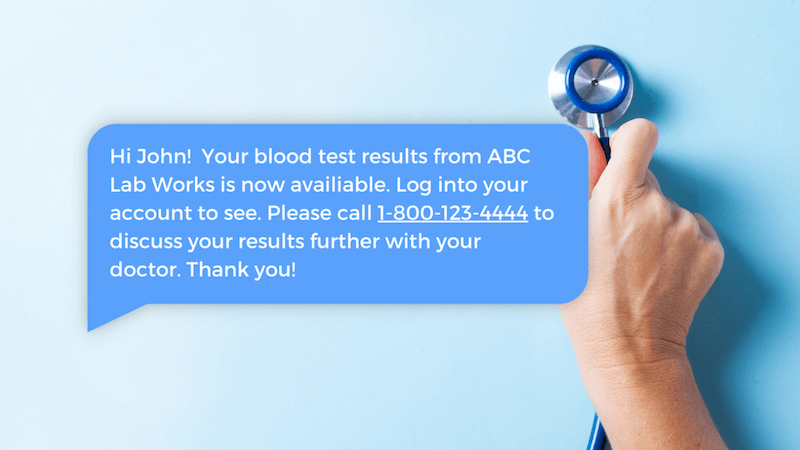 lab results text image example