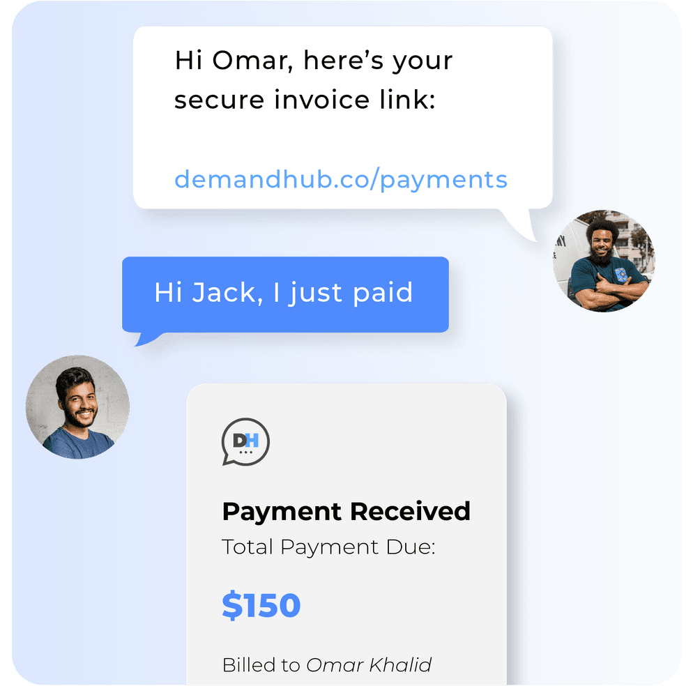 Collect payments through SMS text messages