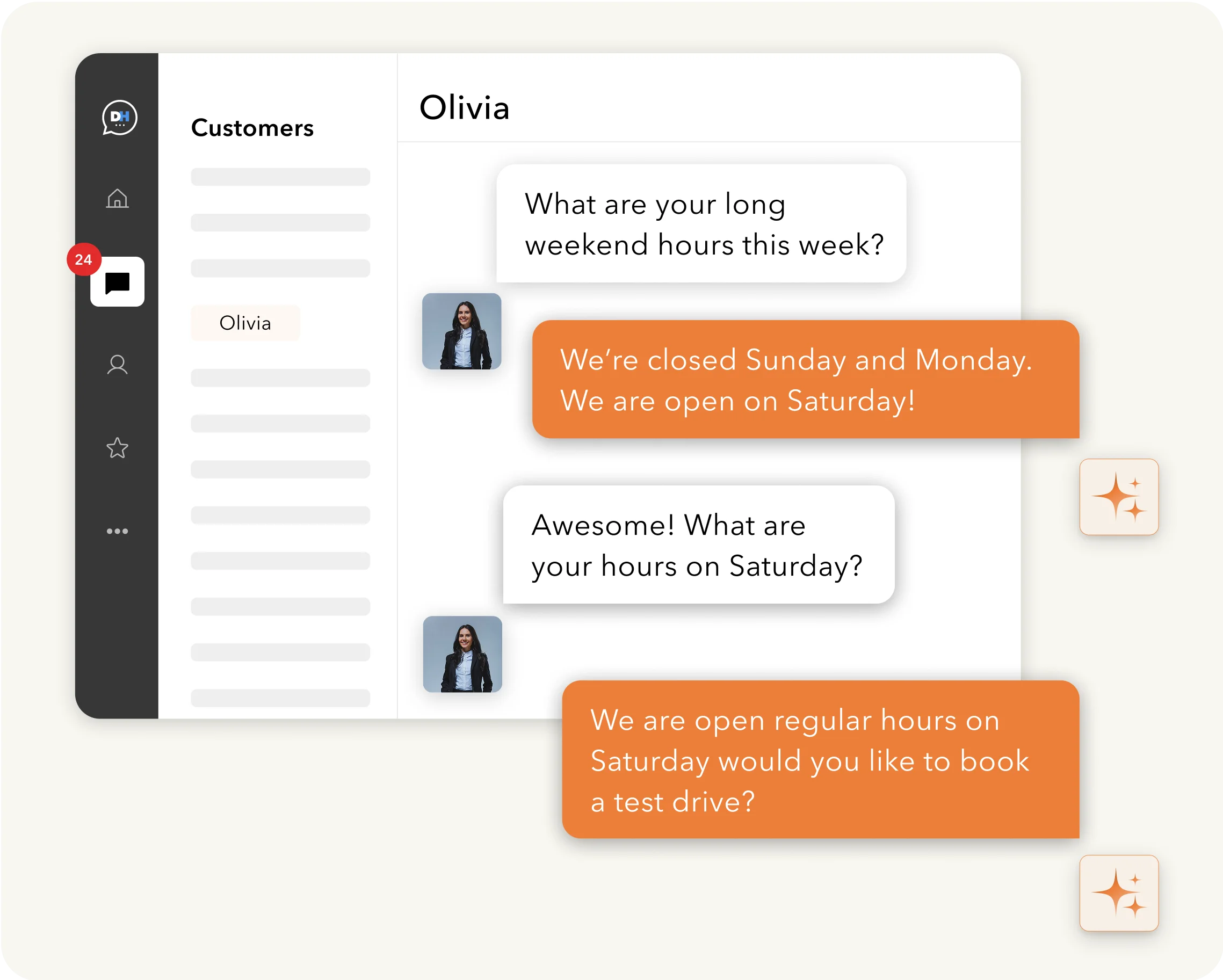Customer communication on autopilot